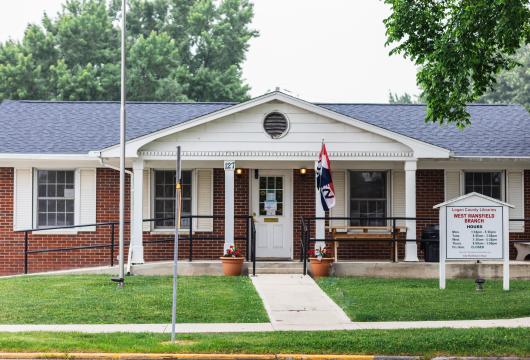 Front of West Mansfield Branch library
