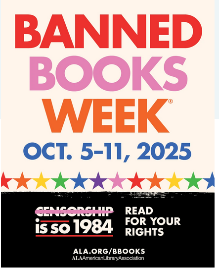Multicolored words on tan and black background