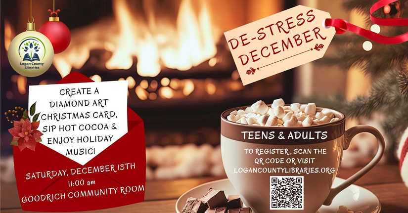 Hot cocoa, fireplace in the background