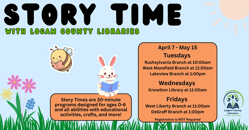 Story bunny reading a book and a bee reading a book