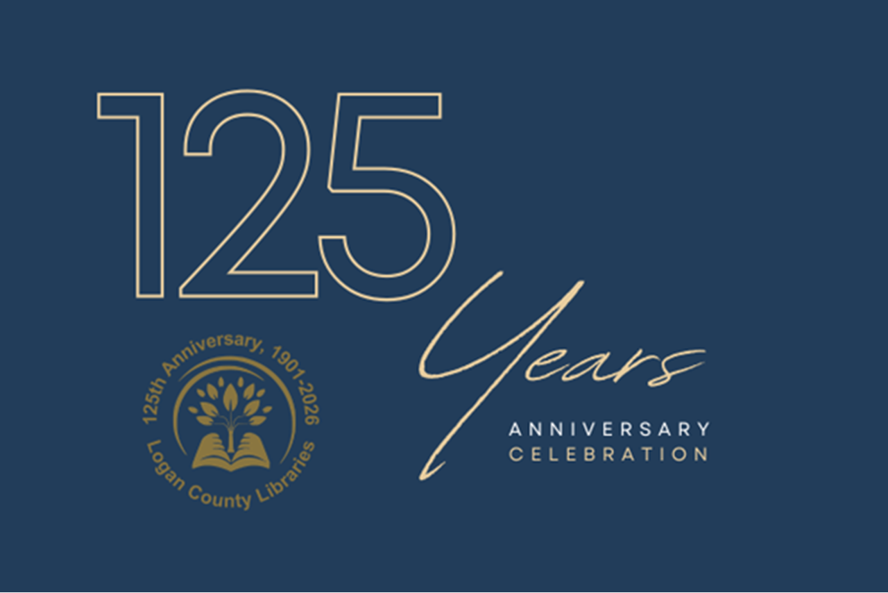 Gold lettering on navy blue background