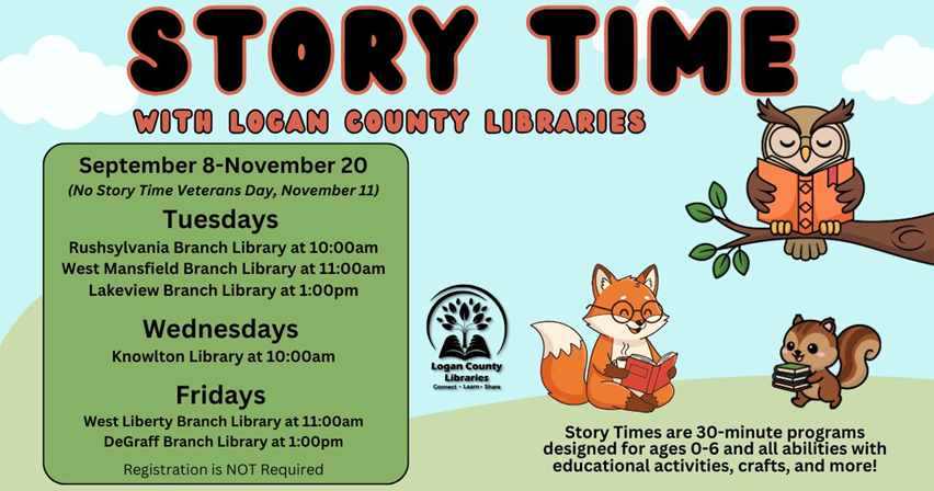 Fall Storytime starting 9/8