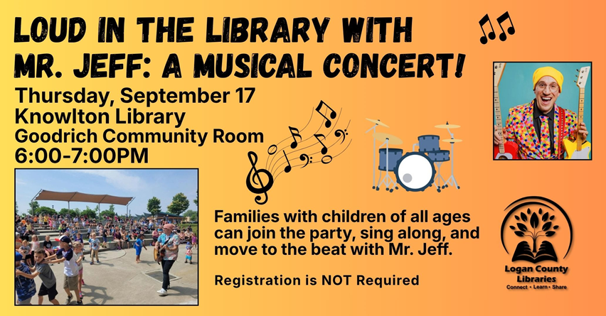 Loud in the Library with Mr Jeff, A Musical Concert 9/17