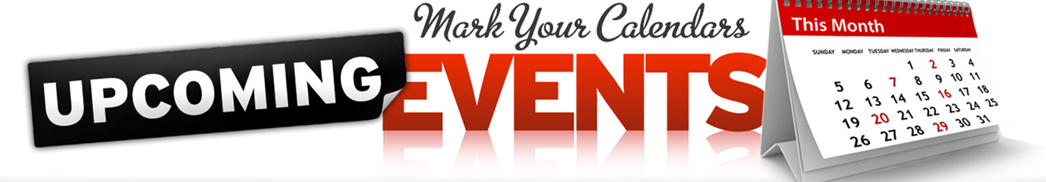 Black and red lettering with generic flip calendar