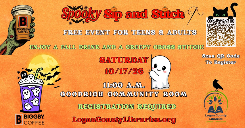 Spooky Sip and Stitch 10/17/26