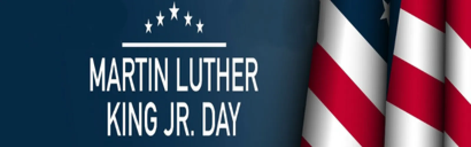 Blue background with American flag vertical on right close up