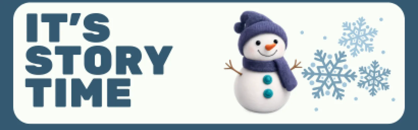 Snowman with snowflakes